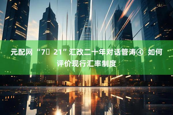元配网 “7・21”汇改二十年对话管涛④  如何评价现行汇率制度